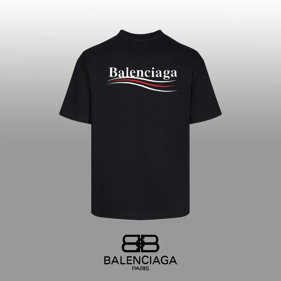 #「 Quality」 《BALENCIAGA 》24SS Classic T Quality - 2 - os 220 -26 280g - 300g 1×1 - Quality ：Black White Size: XS-S-M-L